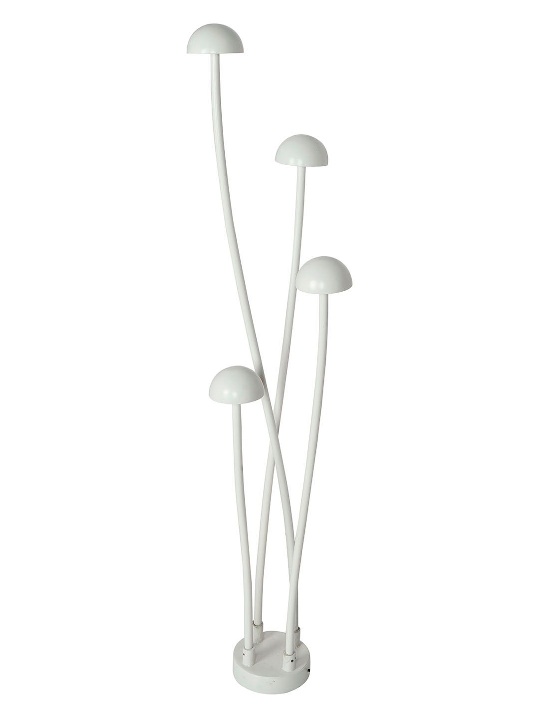 Fos Lighting Enoki Modern LED Mushroom Bollard Set, Off-White Outdoor Garden Pathway Lights