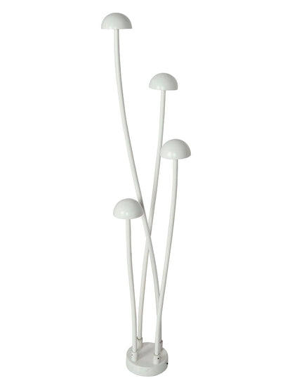 Fos Lighting Enoki Modern LED Mushroom Bollard Set, Off-White Outdoor Garden Pathway Lights