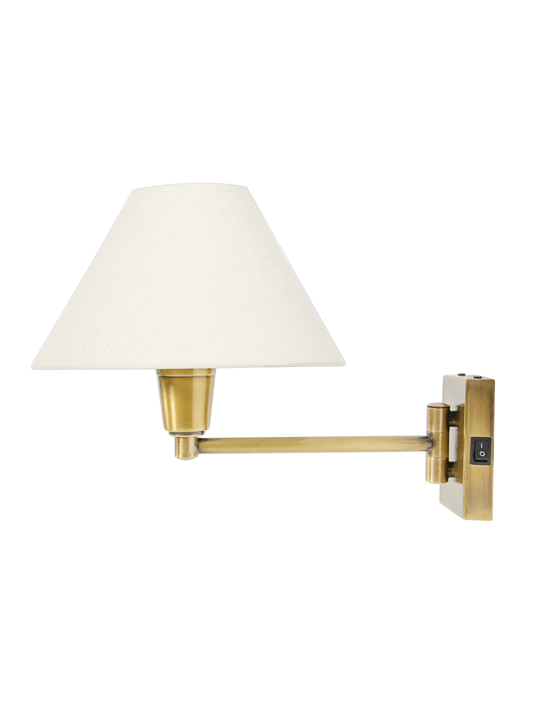 Brass Antique Fabric Brass 1-Light Wall Sconce – 27.9 cm