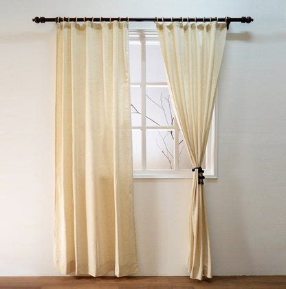 Natural Ecru Flex-Cotton Curtain Panel – Premium Light‑Filtering Fabric