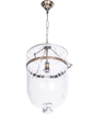 Antique Brass Glass 1-Light Lantern Pendant – 40.6 cm