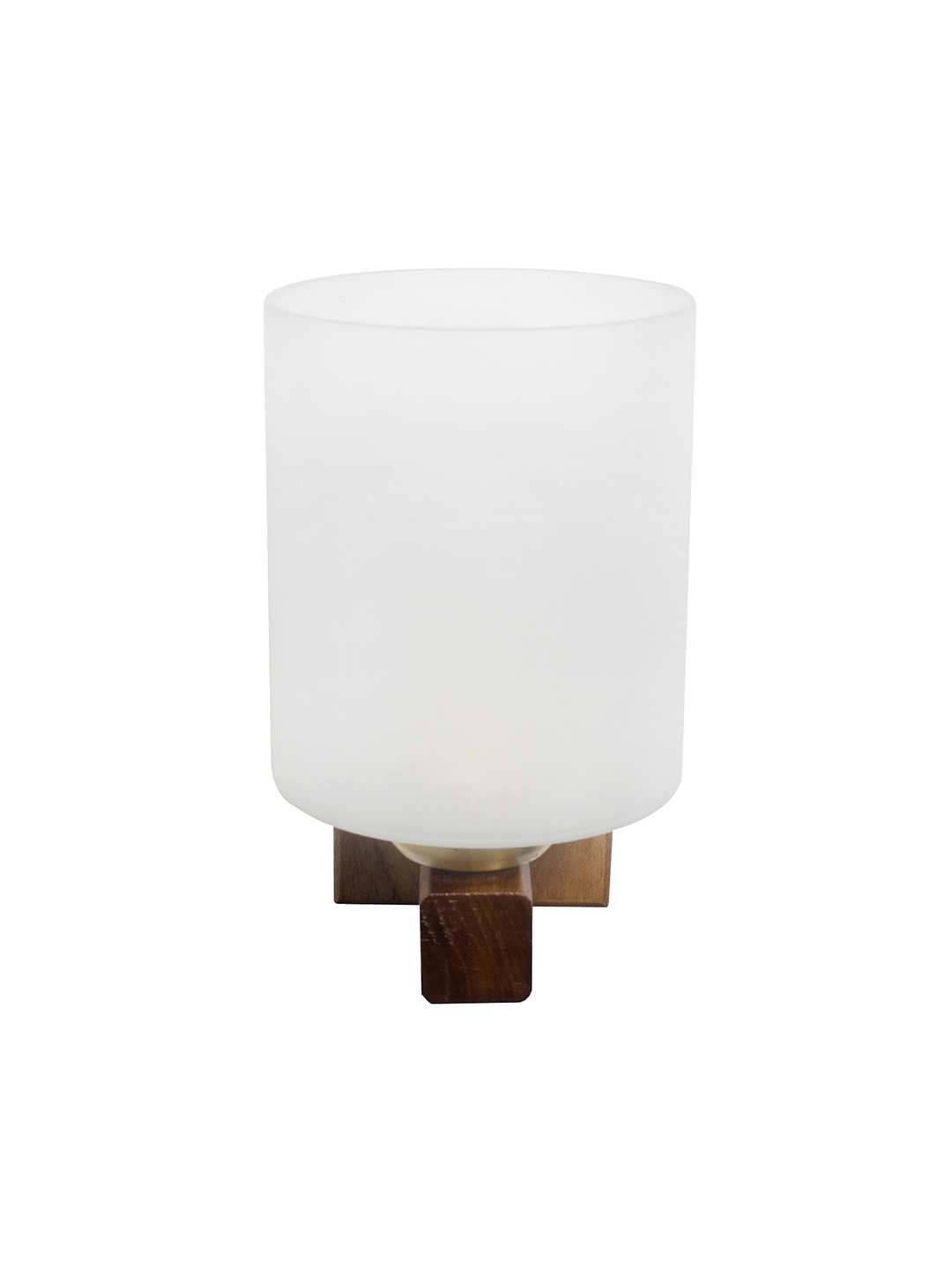 Brown Wood Glass 1-Light Wall Sconce – 22.9 cm