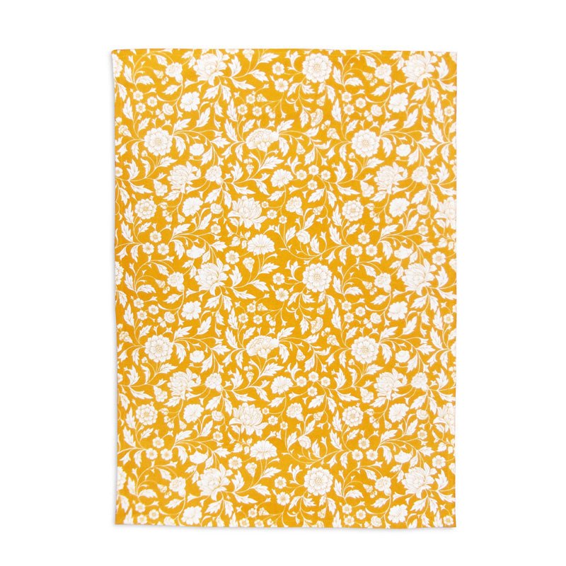 Vivid Yellow Kalamkari Handcrafted Cotton Kitchen Towel Set