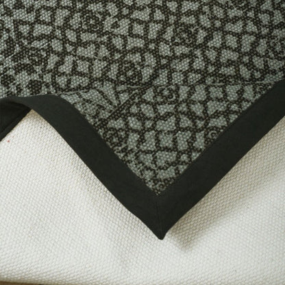 Grey Geometric Cotton Printed Rug Handcrafted 24x36 Inch
