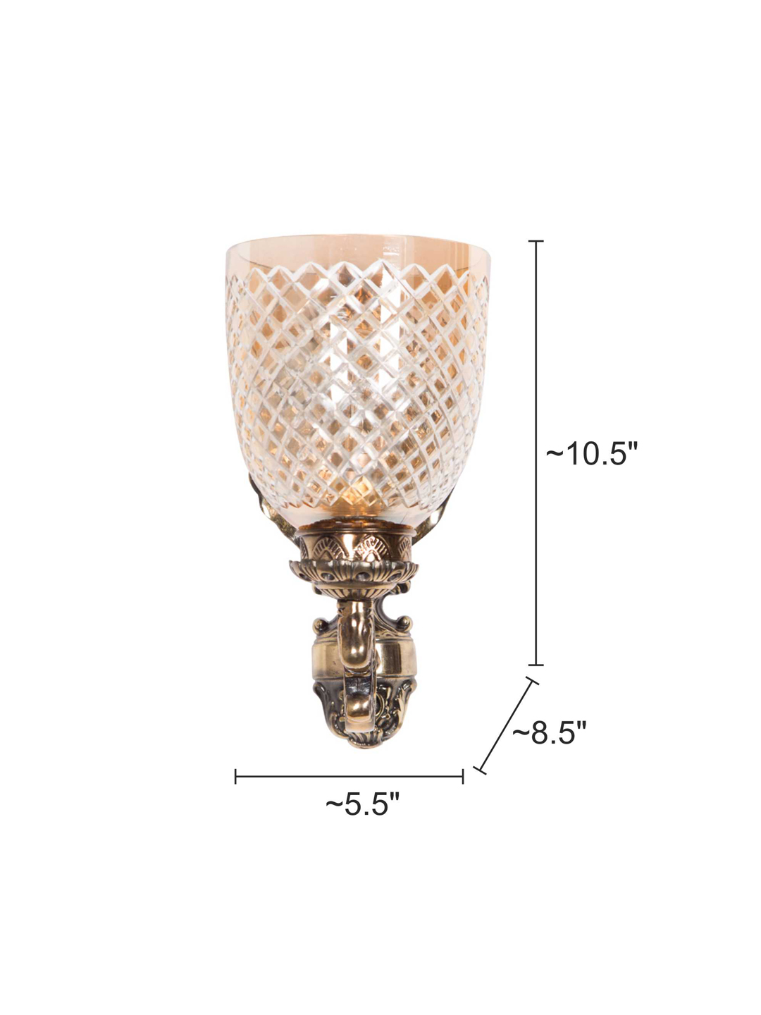 Elegant Golden Betel Leaf Aluminium Wall Sconce - Single Light Designer Fixture
