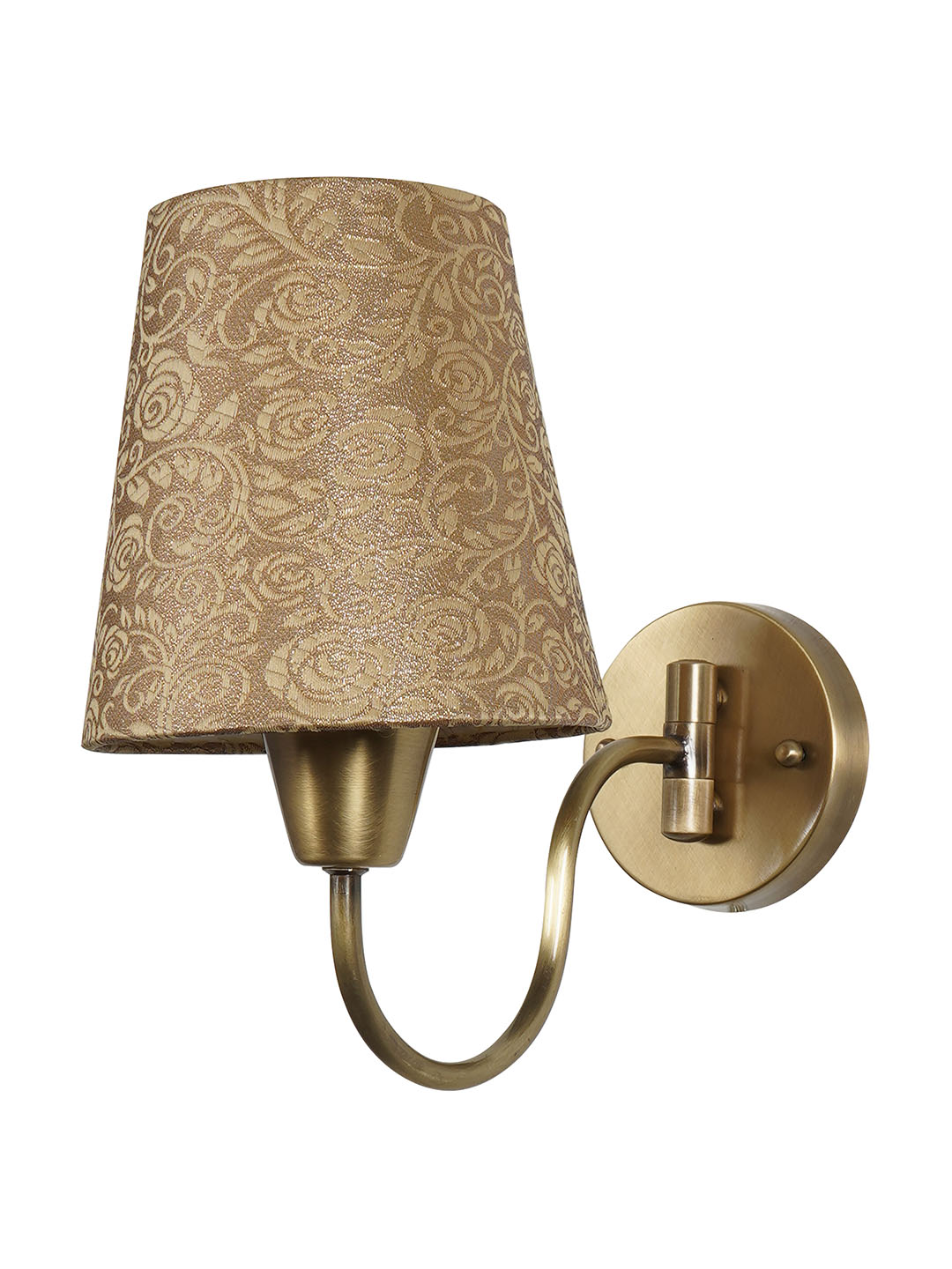 Brass Antique Fabric Brass 1-Light Wall Sconce – 25.4 cm