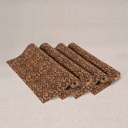 Ikat Beige Cotton Duck Placemats – Set of 2, 4, 6