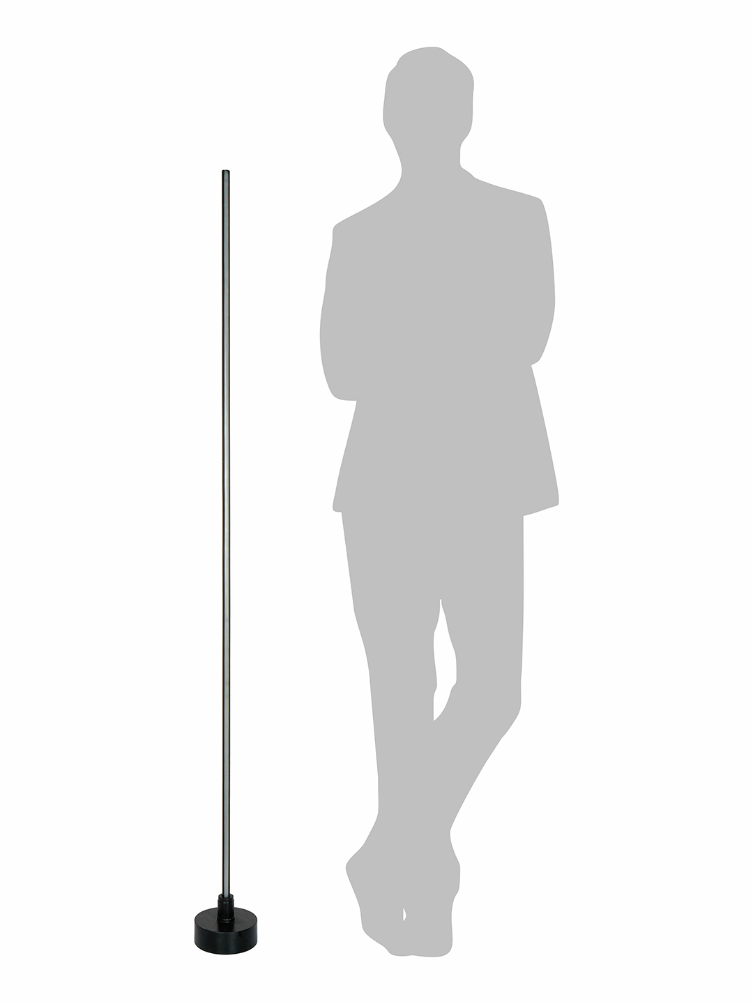 Sleek Black LED Corner Floor Lamp: 60-Inch Modern Pipe Design, Warm White Light