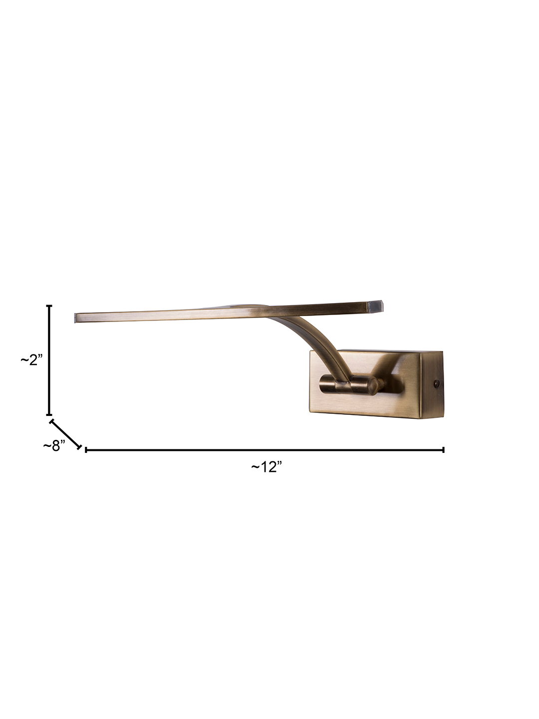 Modern Slim Antique Brass Finished 8W LED Picture Light