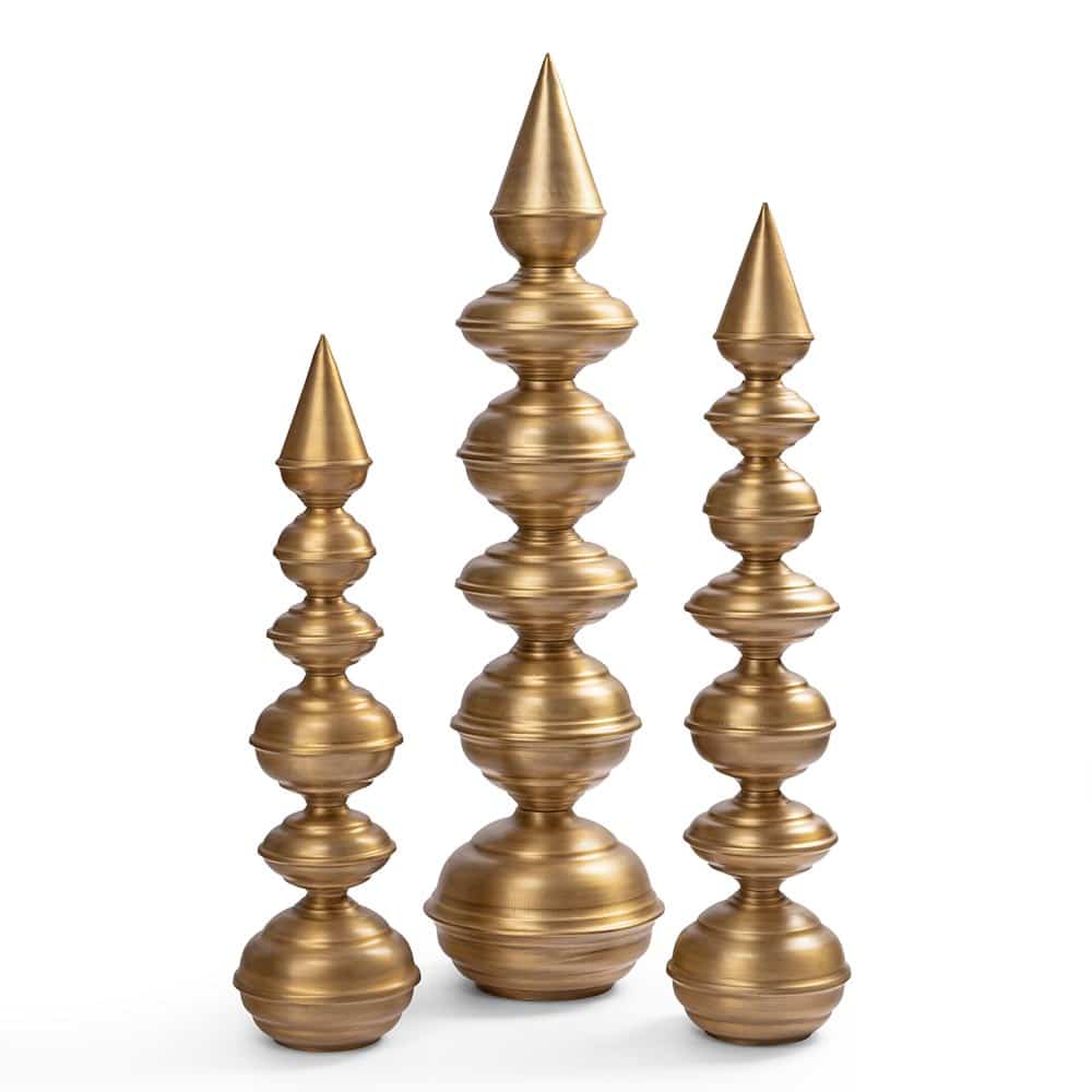 Temple Corner Brackets in Brass — Set of Three