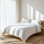 600TC White Luxury Cotton Satin Duvet Cover | Single, Queen & King