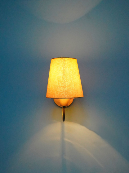 Brass Antique Fabric Brass 1-Light Wall Sconce – 25.4 cm