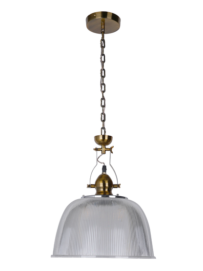 Brass Antique Polycarbonate 1-Light Pendant Light – 31.8 cm