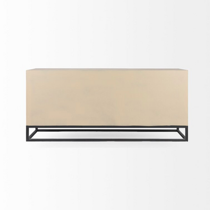 Elegant Smoke Grey Mango Wood Chest Drawer Sideboard