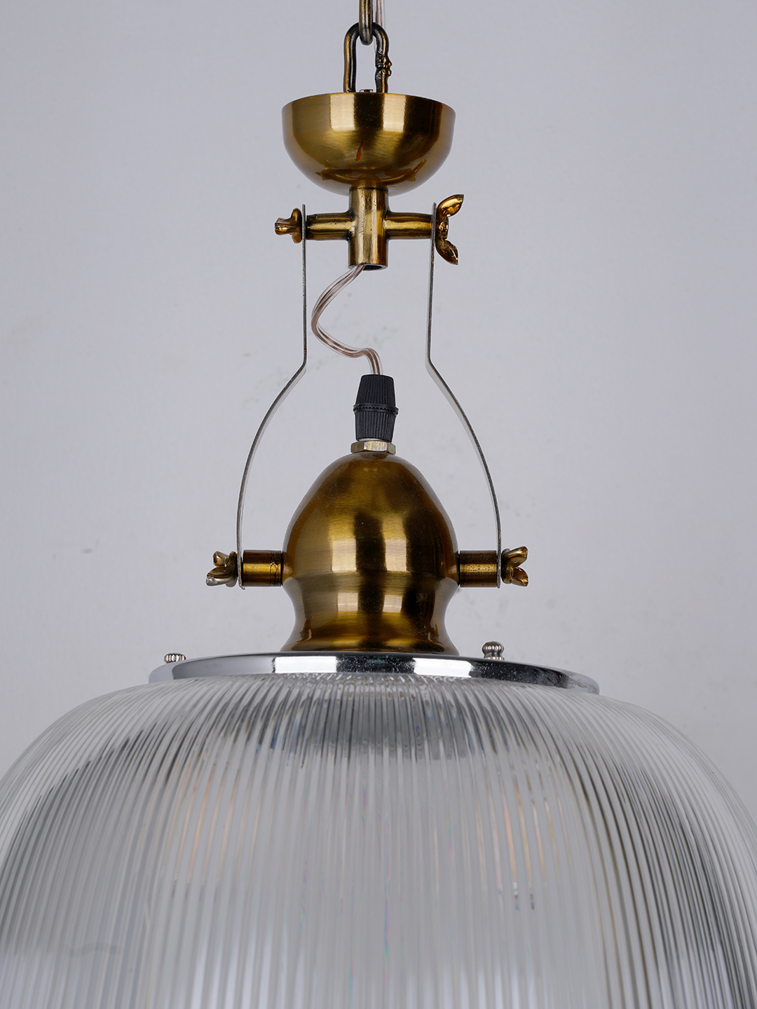 Brass Antique Polycarbonate 1-Light Pendant Light – 31.8 cm