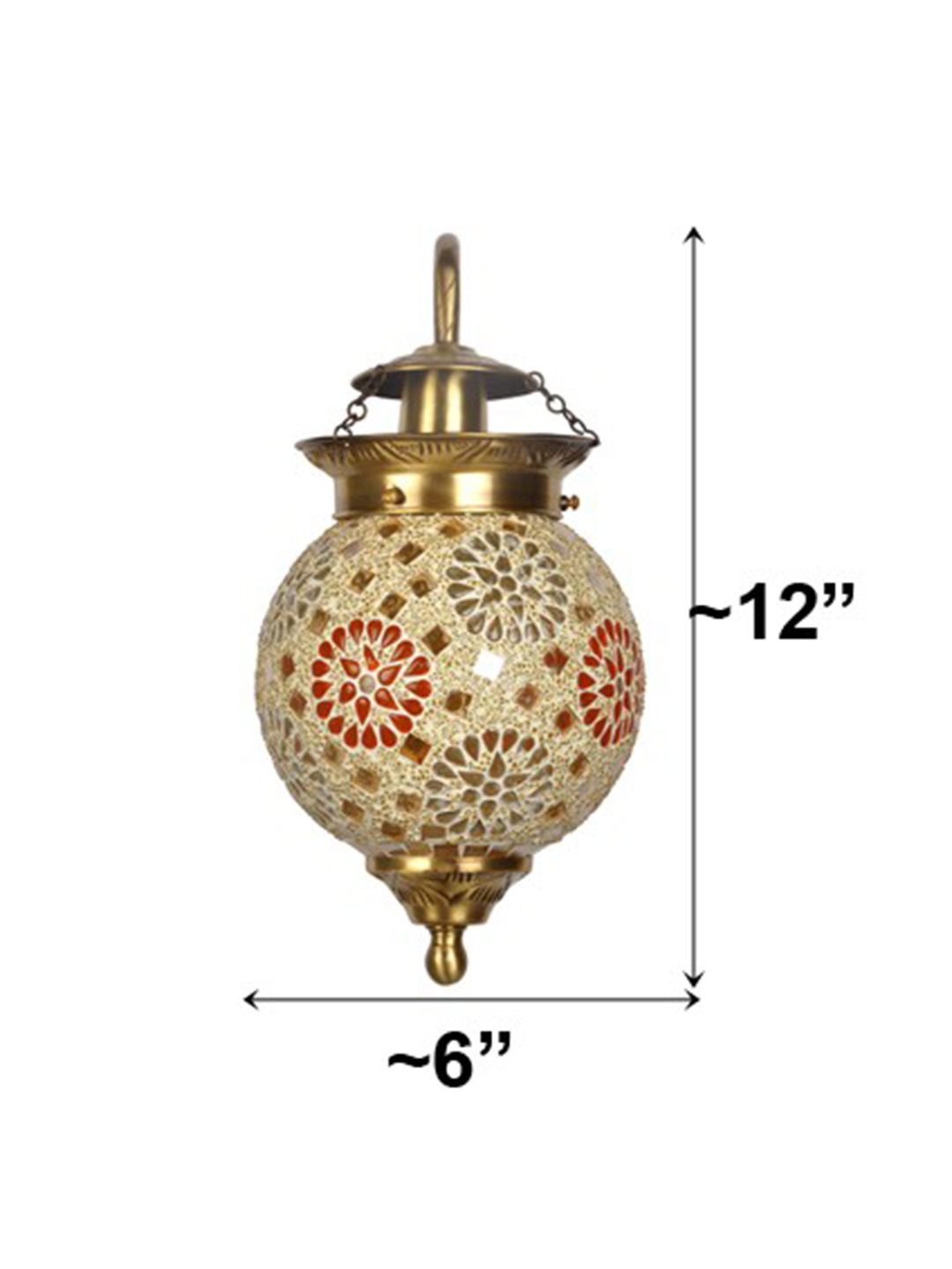 Brass Antique Glass Brass 1-Light Wall Sconce – 30.5 cm