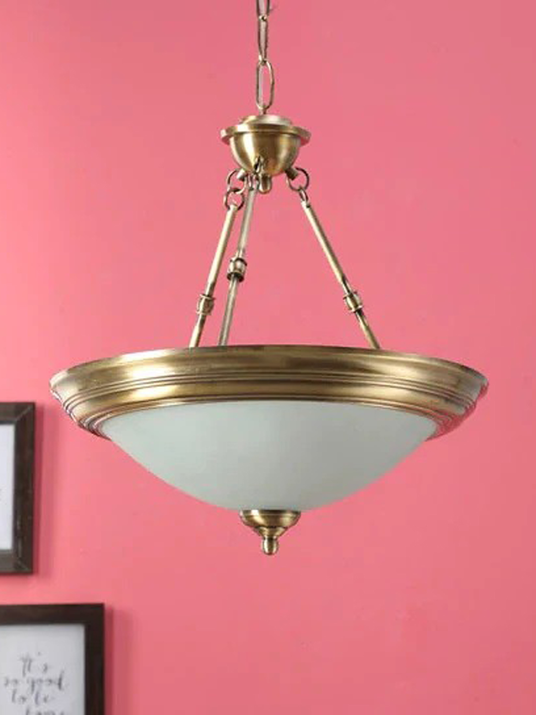 Brass Antique 3-Light Hanging Light – 45.7 cm