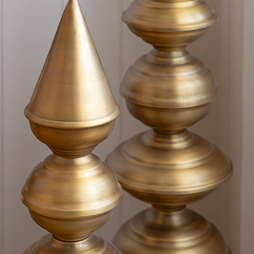 Temple Corner Brackets in Brass — Set of Three