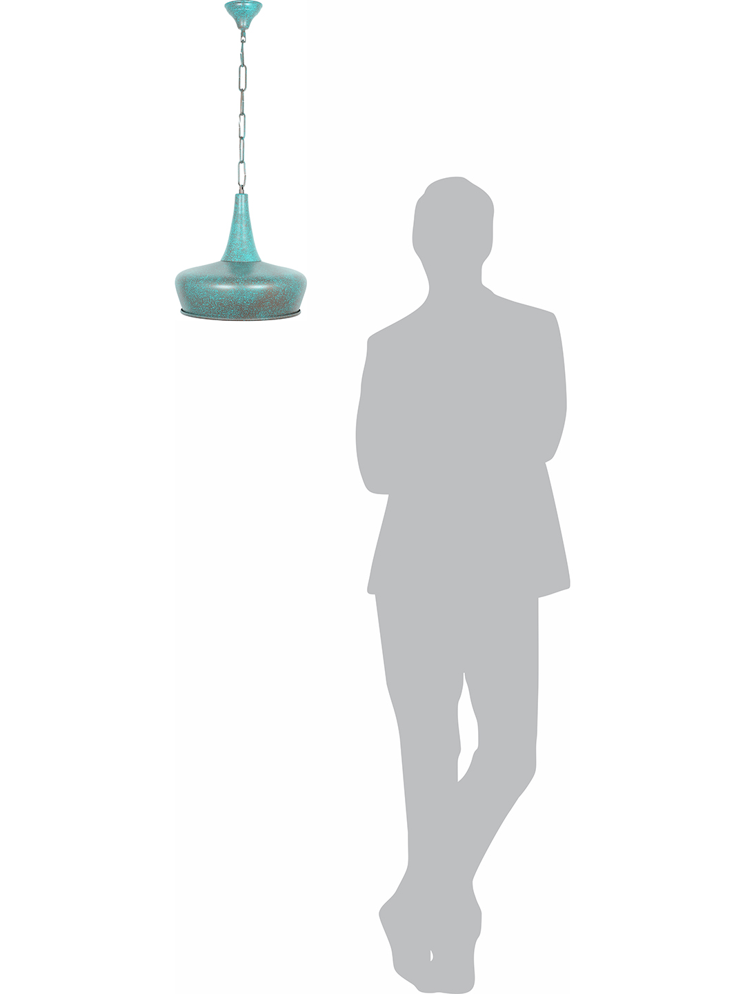 Patina Mild Steel 1-Light Pendant – 27.9 cm