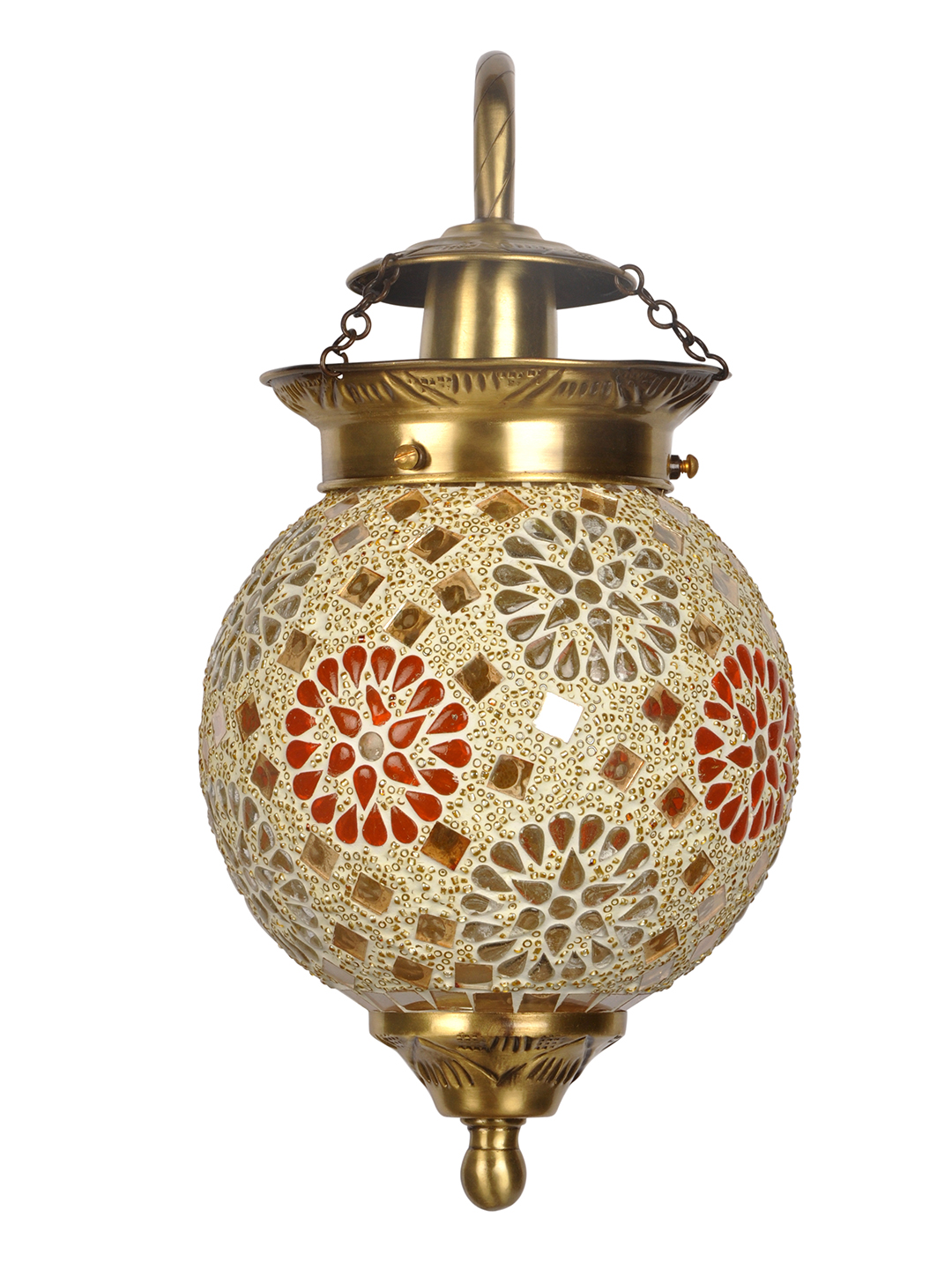 Brass Antique Glass Brass 1-Light Wall Sconce – 30.5 cm