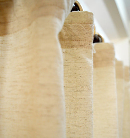 Natural Ecru Flex Cotton Curtain Panel – 2 Sizes, 4 Hanging Styles