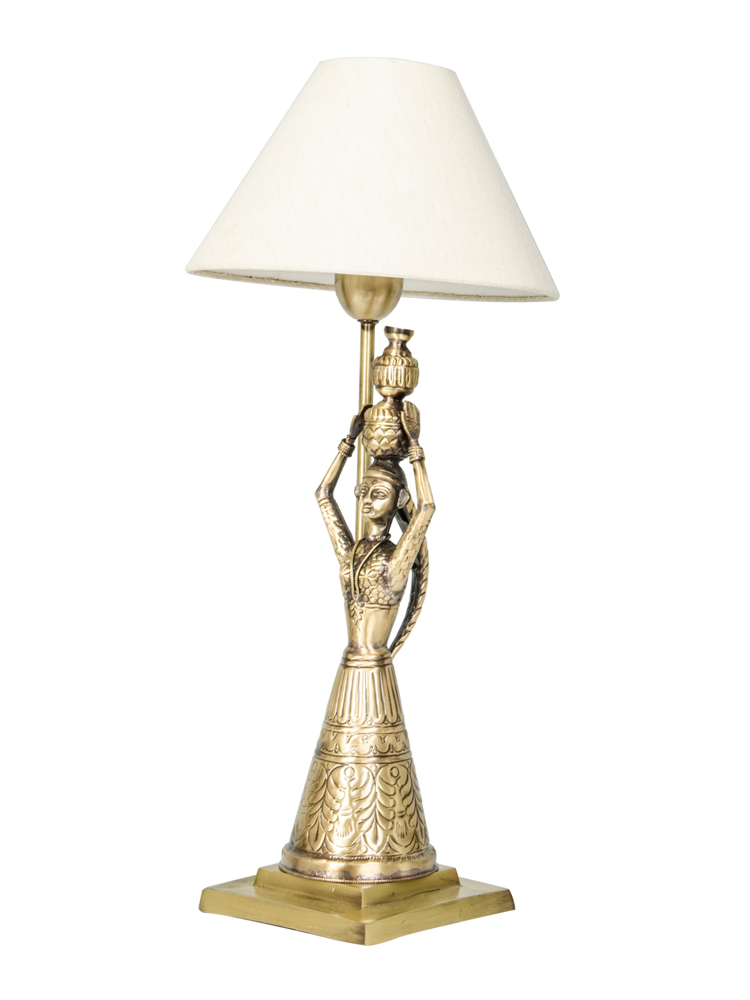 Hand carved Brass Rajasthani Village Lamp