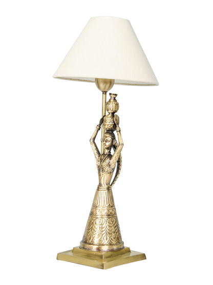 Hand carved Brass Rajasthani Village Lamp