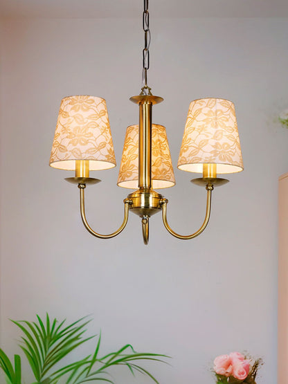 Brass Antique 3-Light Mini Chandelier – 45.7 cm