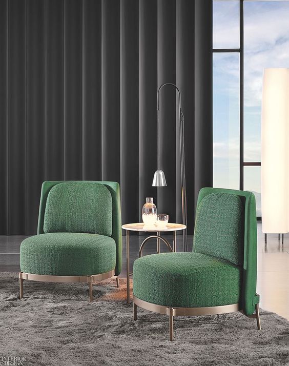 Elegant Nordic Design Armchair with Light Silhouette, Modern Upholstered Living Room Chair