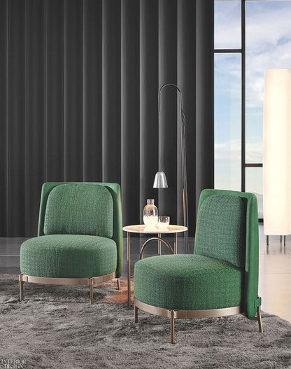Elegant Nordic Design Armchair with Light Silhouette, Modern Upholstered Living Room Chair