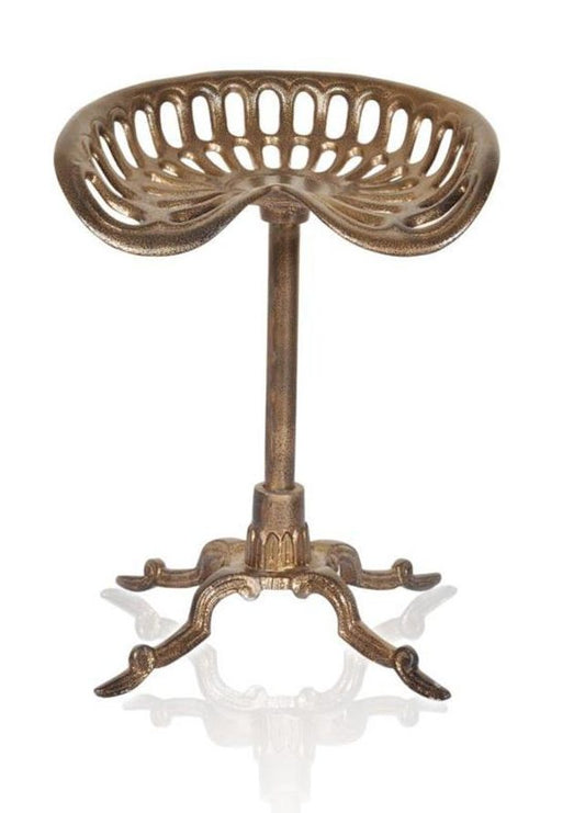 Vintage Aluminium Bar Stool: Tractor Seat Design, Durable Metal for Rustic Decor
