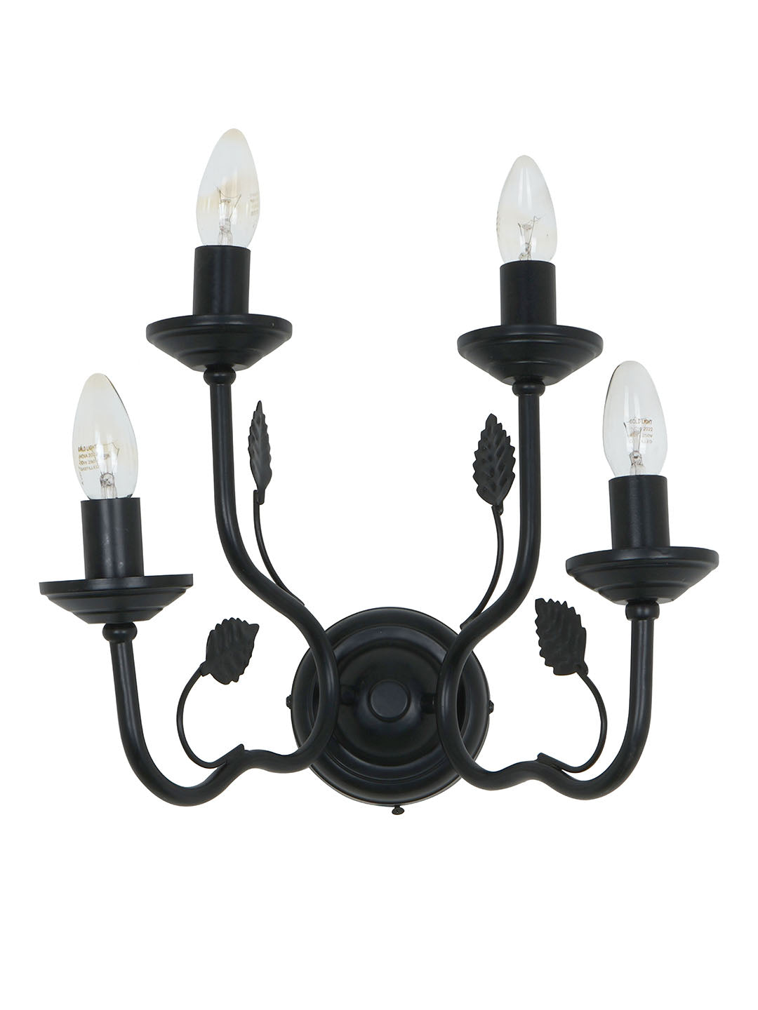 Black Mild Steel 4-Light Wall Sconce – 38.1 cm