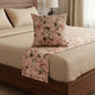 AMOUR - Blush Rose Print Linen Bed runner set - King / Queen / Twin Size