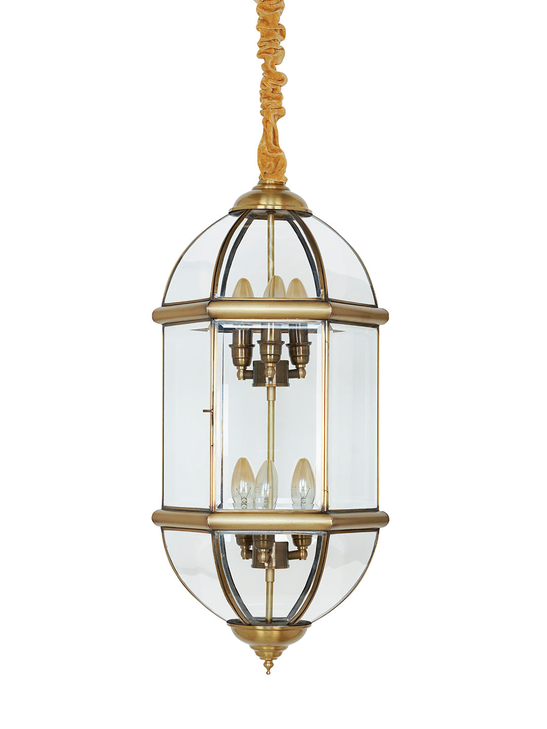 Brass Antique 6-Light Chandelier – 71.1 cm