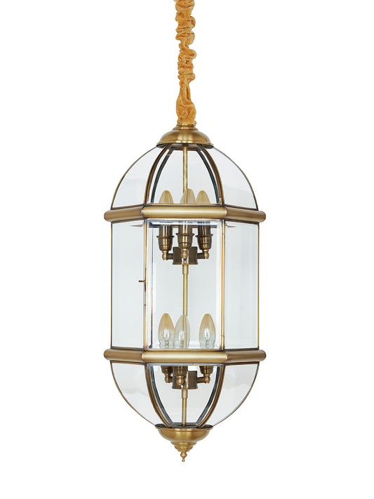 Brass Antique 6-Light Chandelier – 71.1 cm