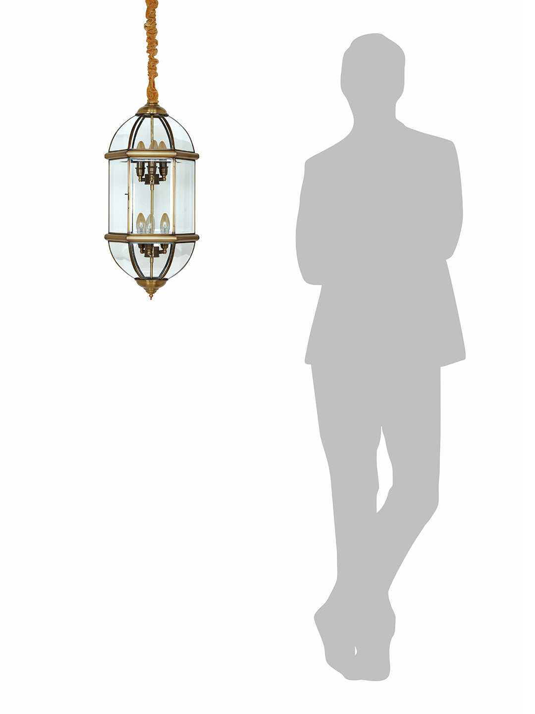 Brass Antique 6-Light Chandelier – 71.1 cm