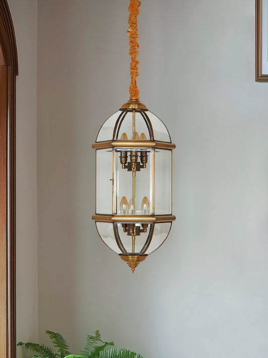 Brass Antique 6-Light Chandelier – 71.1 cm