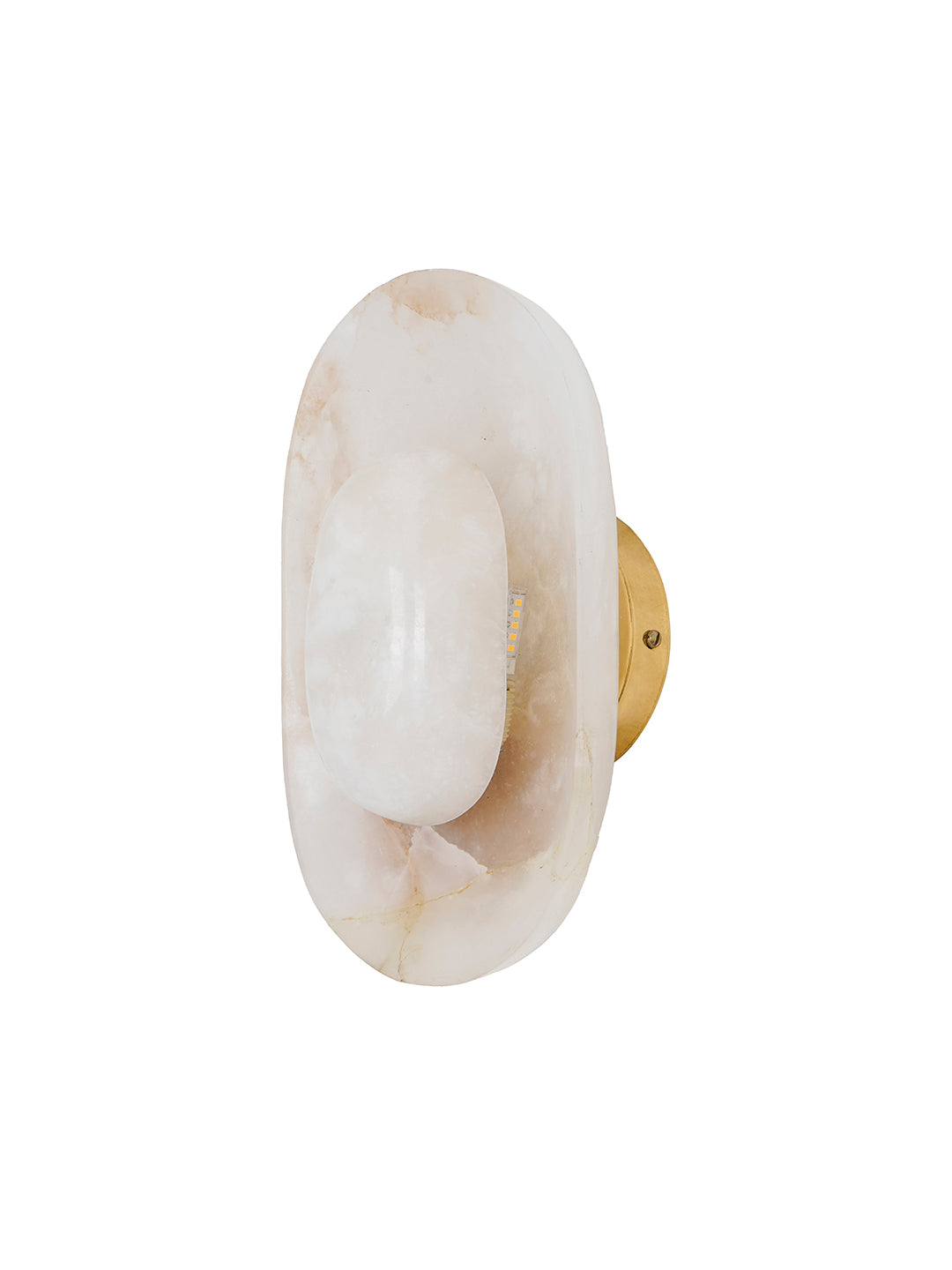 Natural White Alabaster 2-Light Wall Sconce – 25.4 cm