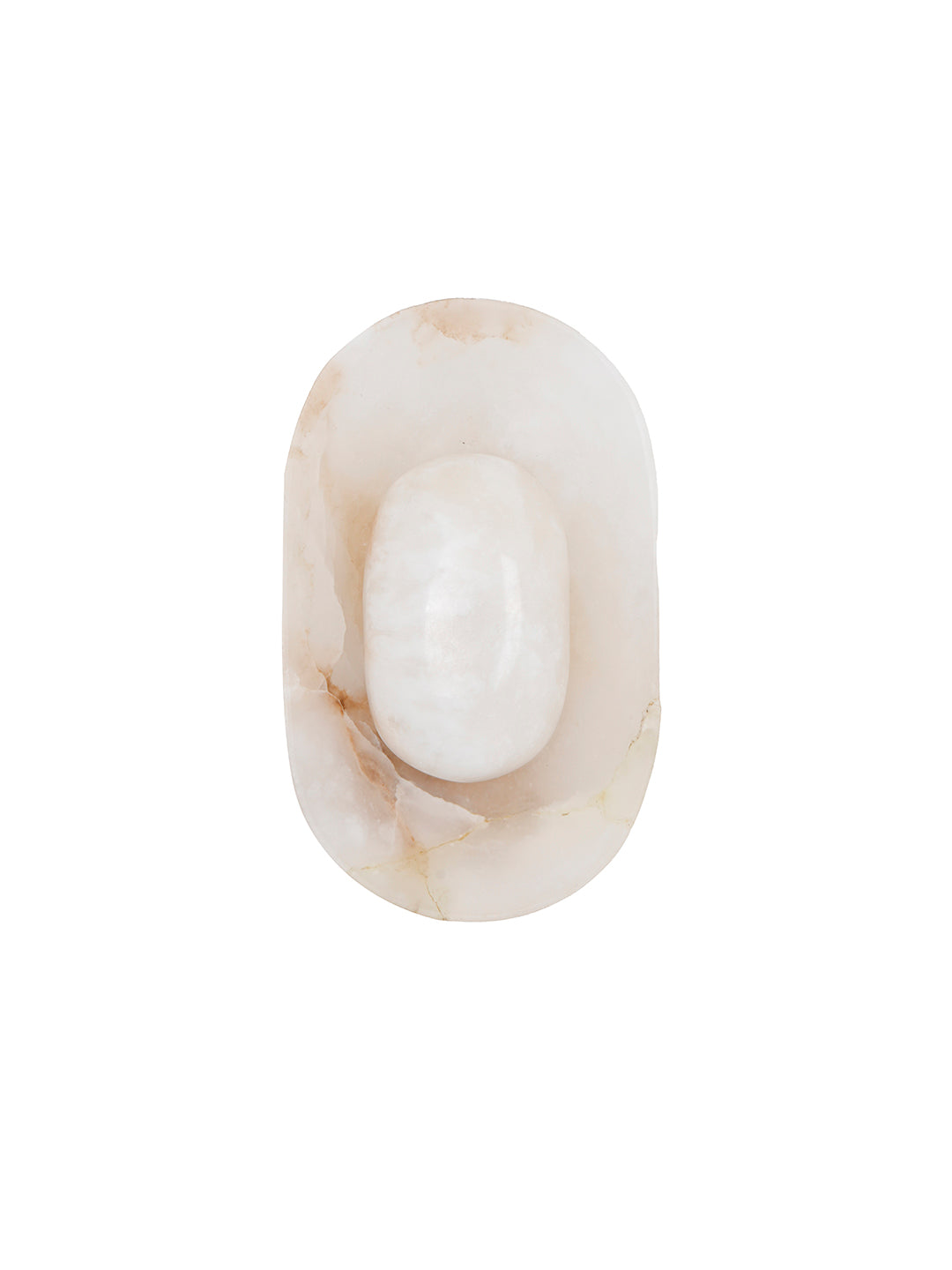 Natural White Alabaster 2-Light Wall Sconce – 25.4 cm