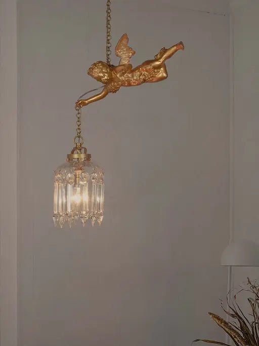 Gilded Cast Aluminium 1-Light Pendant Light – 38.1 cm