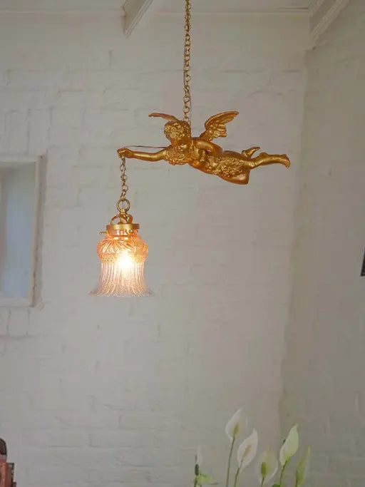 Gold Cast Aluminium 1-Light Pendant – 36.8 cm