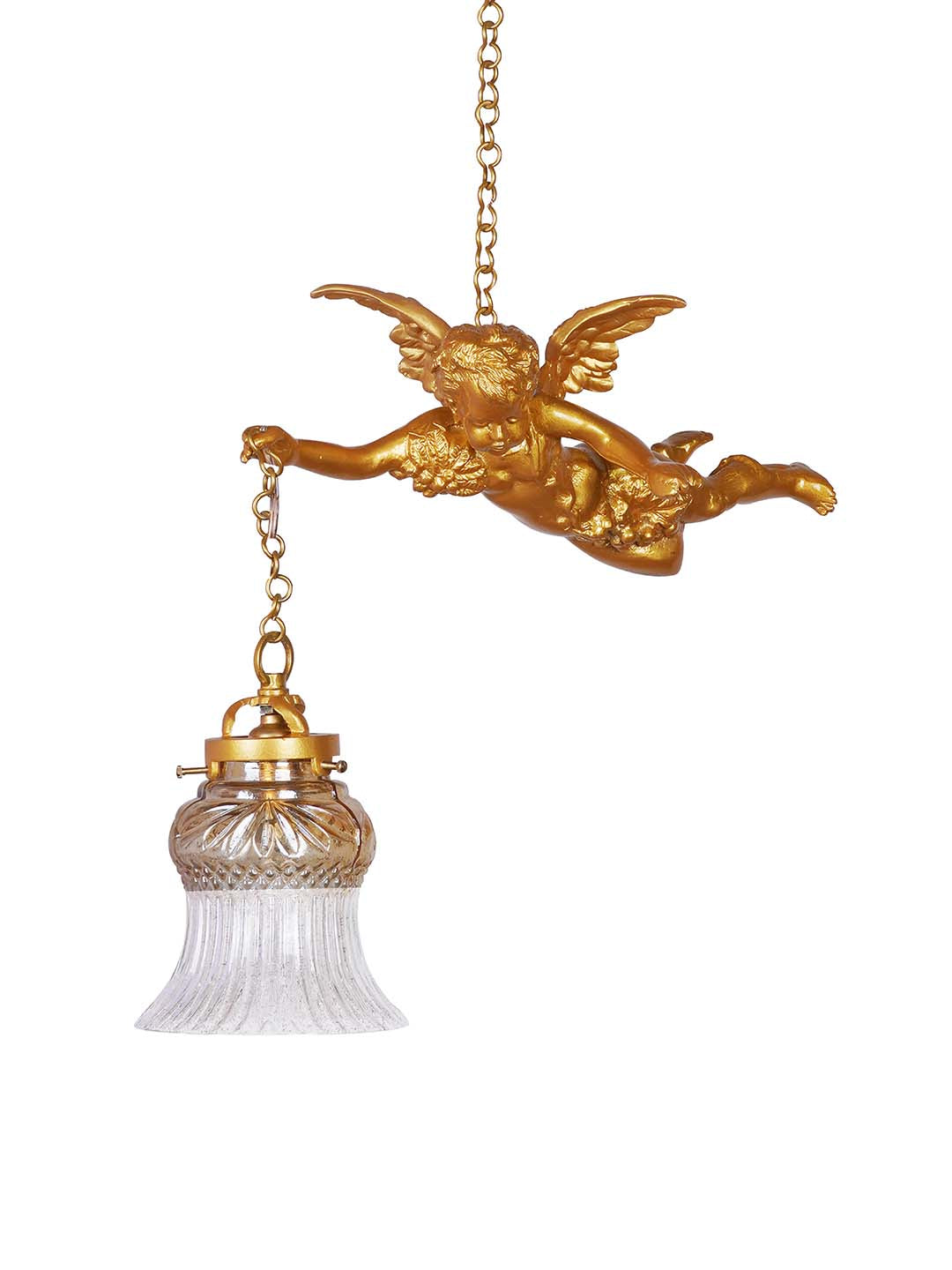 Gold Cast Aluminium 1-Light Pendant – 36.8 cm