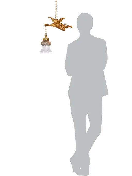 Gold Cast Aluminium 1-Light Pendant – 36.8 cm