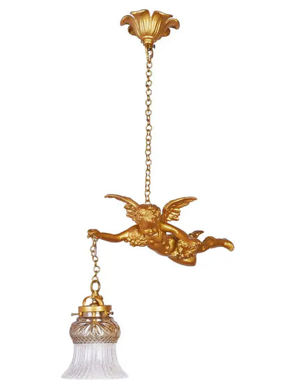 Gold Cast Aluminium 1-Light Pendant – 36.8 cm