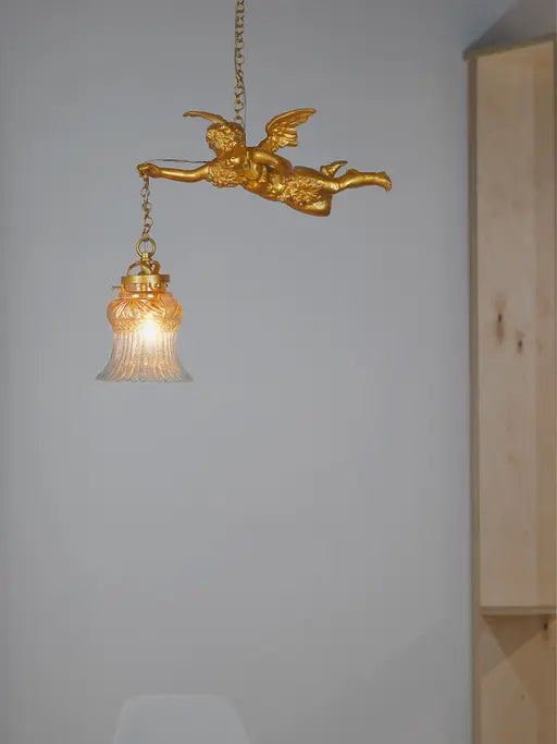 Gold Cast Aluminium 1-Light Pendant – 36.8 cm