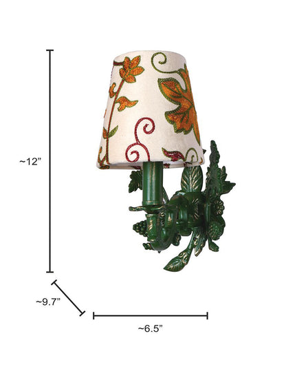 Green Velvet Aluminium 1-Light Wall Sconce – 30.5 cm