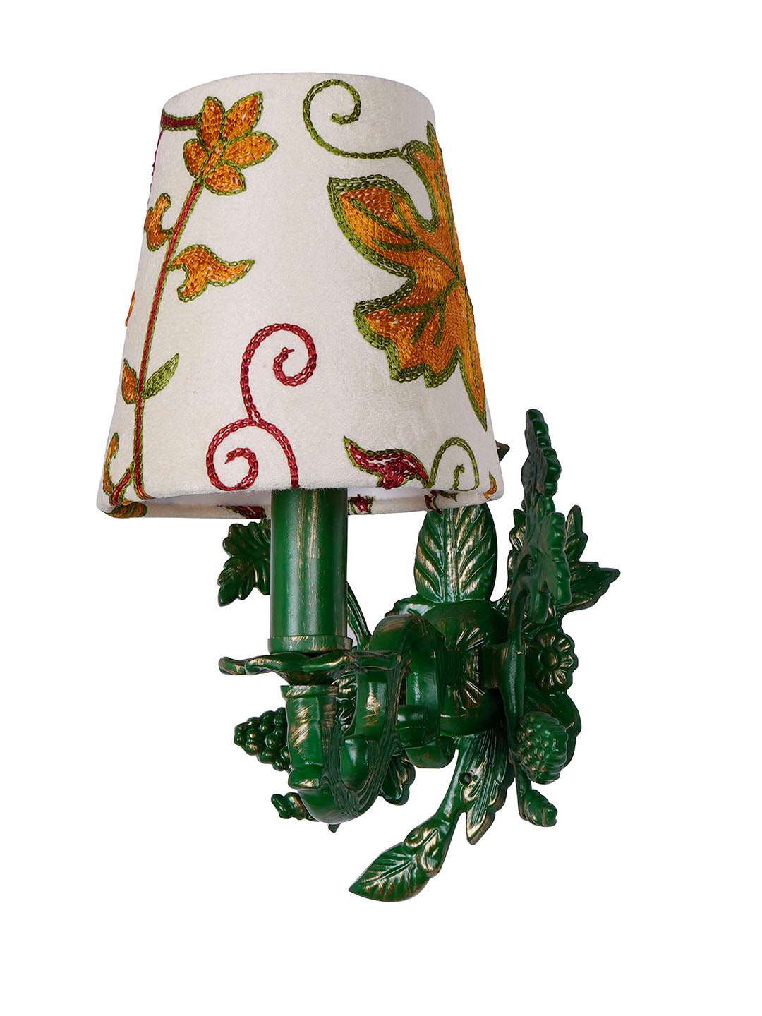 Green Velvet Aluminium 1-Light Wall Sconce – 30.5 cm