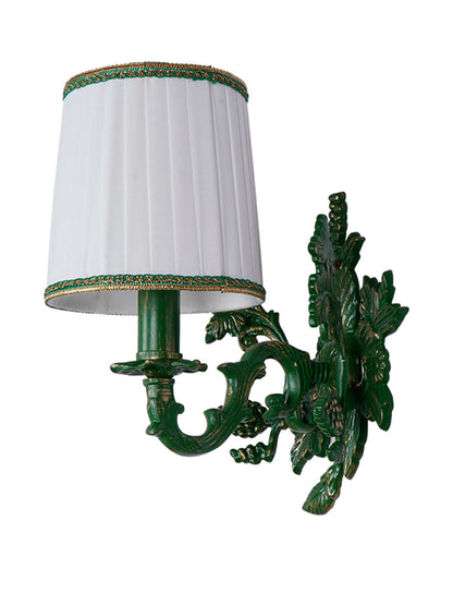 Green Aluminium Fabric 1-Light Wall Sconce – 30.5 cm