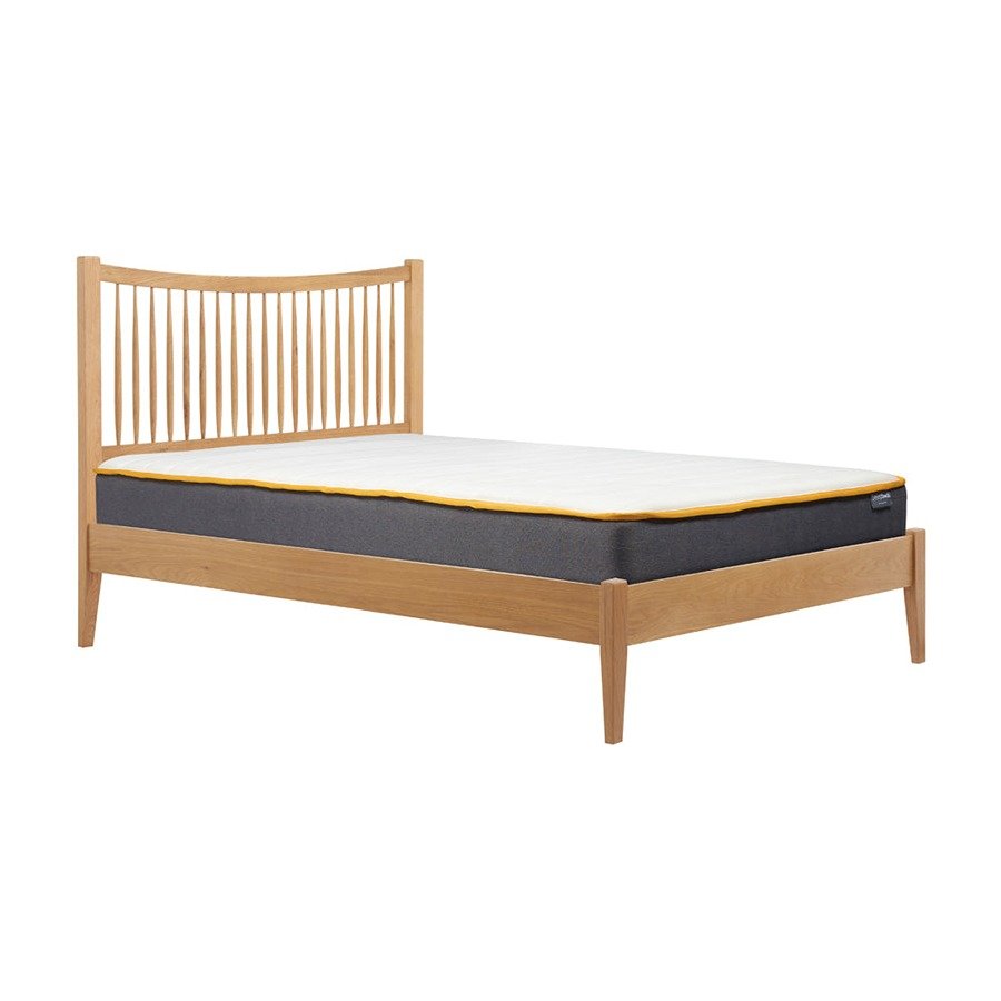 Olivia King Size Mango Wood Bed with Orange Finish