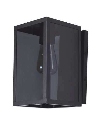 Black Glass Mild Steel 1-Light Wall Sconce – 25.4 cm